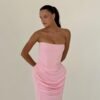 Shanev Draped Mini Dress Black