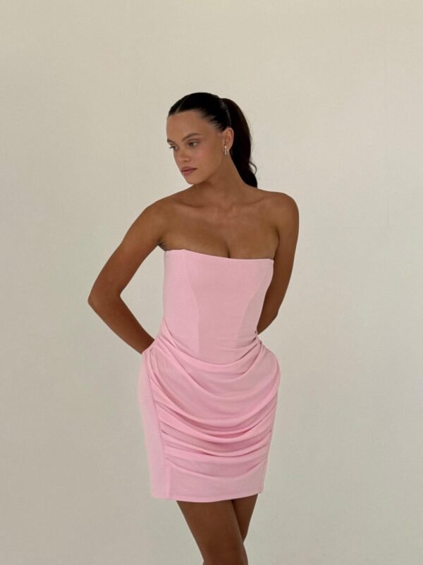 Shanev Draped Mini Dress Black
