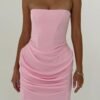 Shanev Draped Mini Dress Black