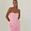 Shanev Draped Mini Dress Black