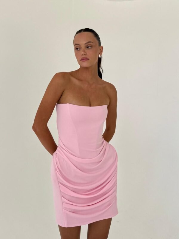 Shanev Draped Mini Dress Black