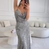Flora Noir Maxi Dress