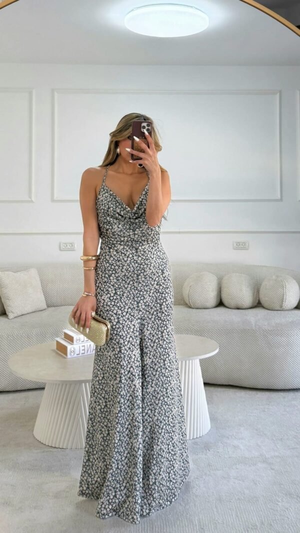 Flora Noir Maxi Dress