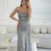 Flora Noir Maxi Dress
