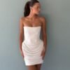 Shanev Draped Mini Dress Black
