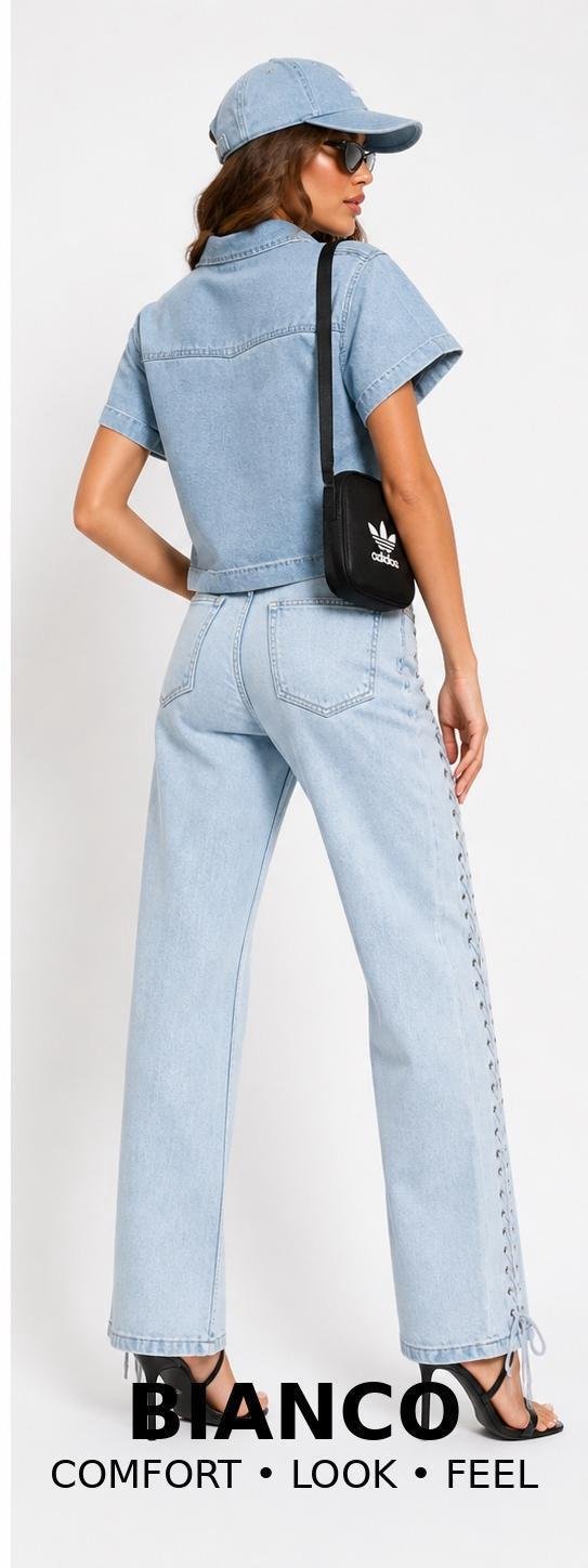 LACE UP Denim Jeans