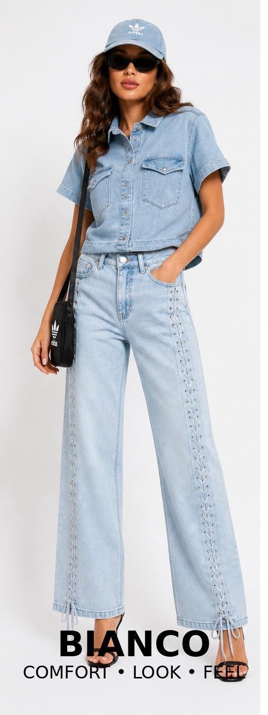 LACE UP Denim Jeans