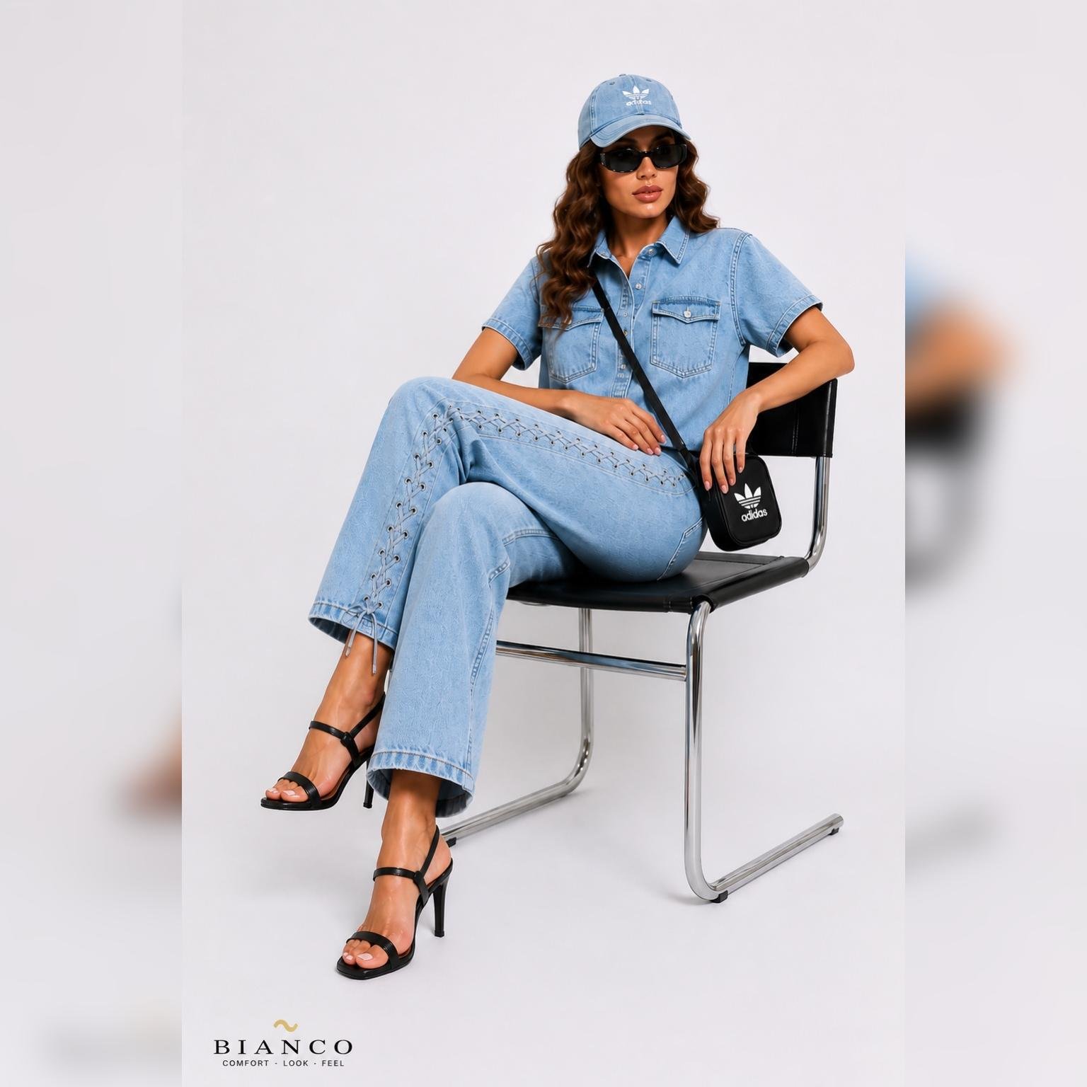 LACE UP Denim Jeans