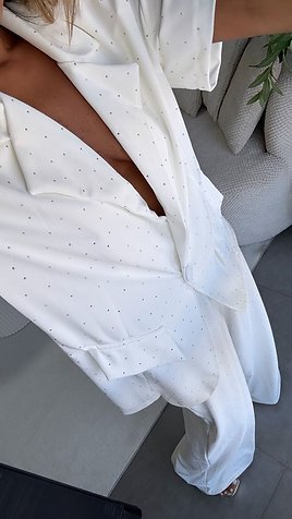 Monaco Suit Set Crystal Detaill