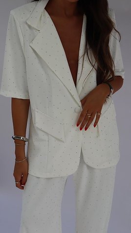 Monaco Suit Set Crystal Detaill