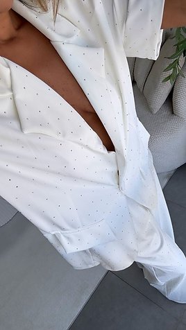 Monaco Suit Set Crystal Detaill