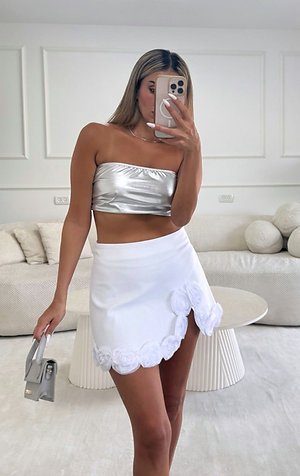 Luna Metallic Bandeau Top