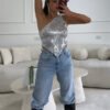 Nova One-Shoulder Sequin Top