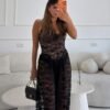 אוברול תחרה שחור 8 Lace Elegance Jumpsuit